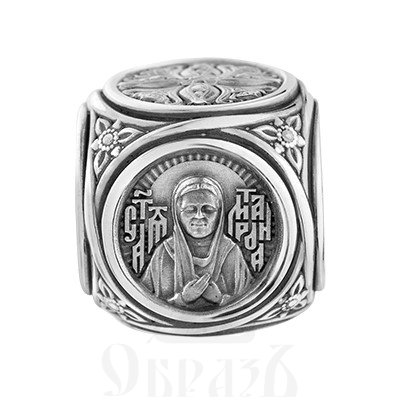 бусина «святая блаженная матрона московская. молитва», серебро 925 проба (арт. 114.111)