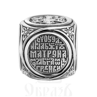 бусина «святая блаженная матрона московская. молитва», серебро 925 проба (арт. 114.111)